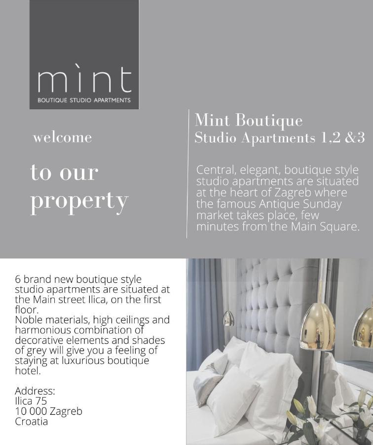 زغرب Mint Boutique Studio Apartments 3 المظهر الخارجي الصورة